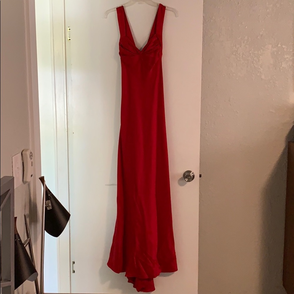 Calvin Klein Red formal satin dress 10P